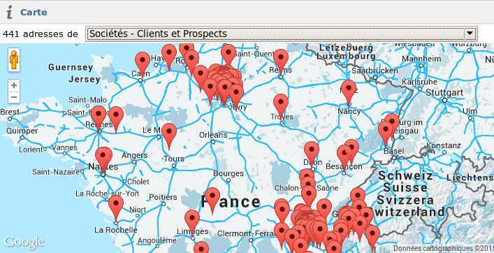 Page d'accueil géolocalisation